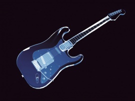 Neon Guitar Обои