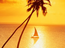 Sunset Sailing Wallpaper