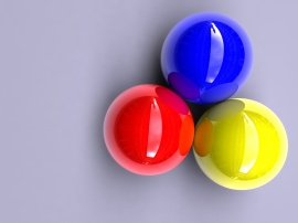 Three Color Balls Wallpaper