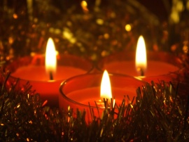 Christmas Candles Wallpaper