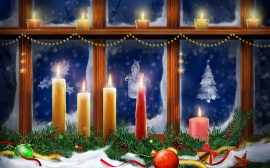 Window Candles Wallpaper