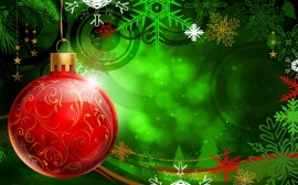 Christmas Red Ball Обои