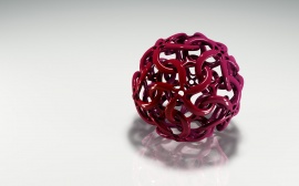 Dark Red 3D Ball Wallpaper