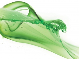 Green Fluid Обои
