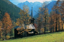 Church in mountains Wallpaper