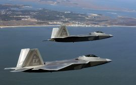 Two F22 s Обои