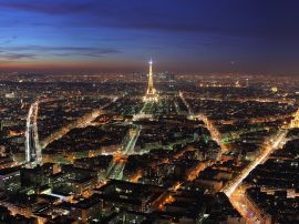 Paris night lights Обои